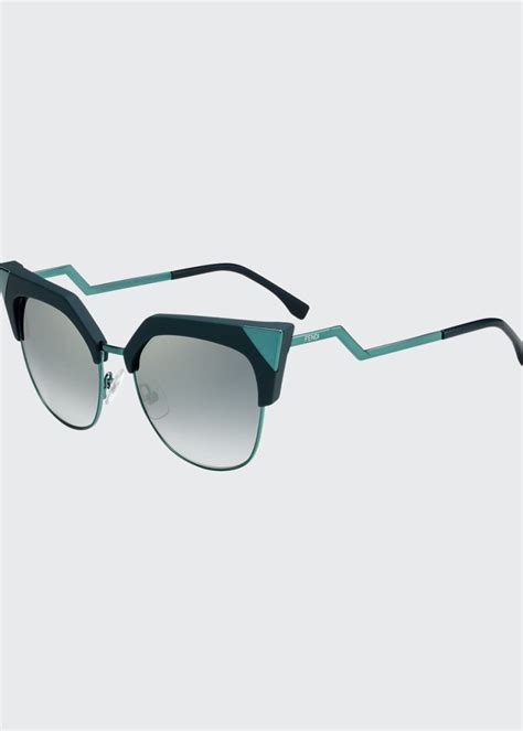 fendi iridia mirrored-tip cat-eye sunglasses|Fendi Iridia Mirrored Cat.